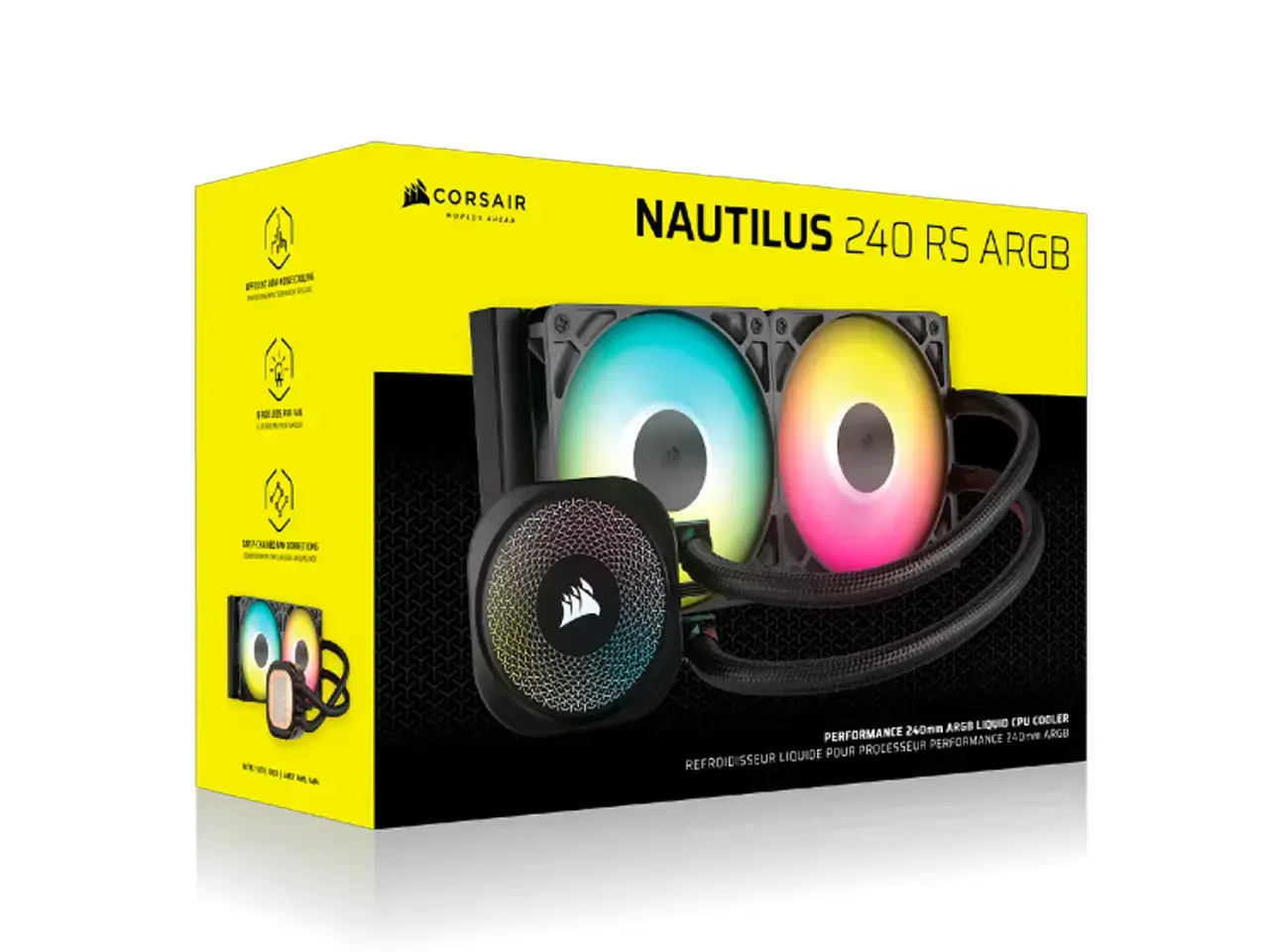 تصویر خنک کننده مایع پردازنده کورسیر مدل NAUTILUS 240 RS ARGB