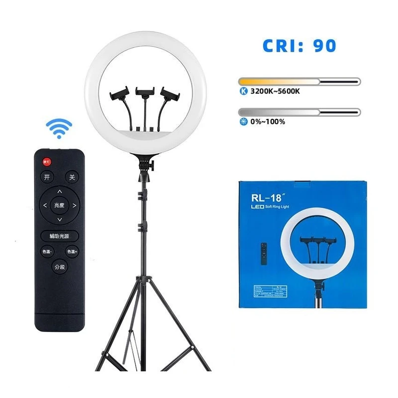 رینگ لایت 18 اینچ مدل RL-18 با سه پایه