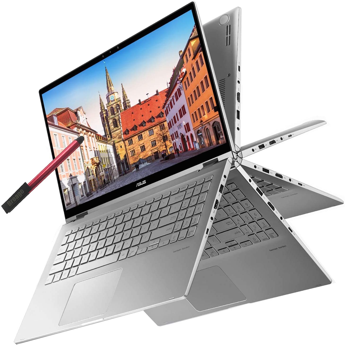 لپ‌تاپ استوک ایسوس ASUS Zenbook Flip UX562IQ Ryzen 7 4700U/256GB SSD/8GB/MX350 2GB