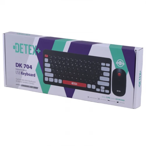 تصویر  کیبورد و موس بی سیم دیتکس پلاس DK 704