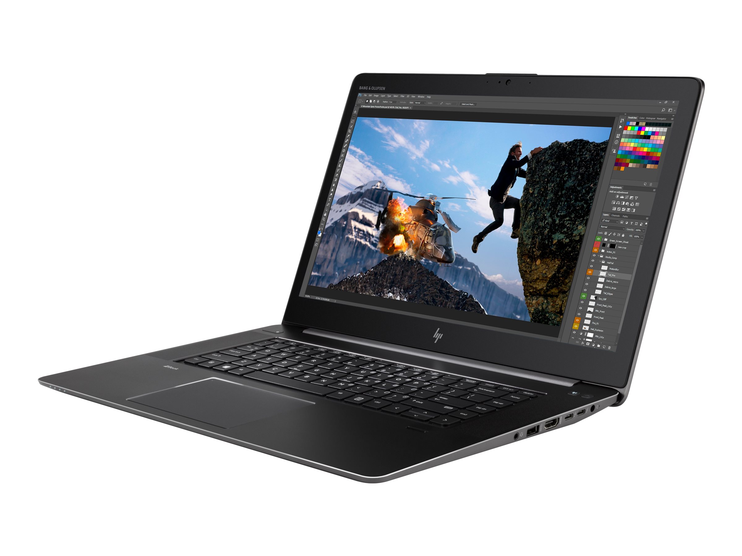 تصویر لپ‌تاپ استوک HP ZBook Studio G4 | Core i7-7820HQ، رم ۱۶ گیگ، حافظه ۵۱۲ SSD – مناسب کارهای گرافیکی 