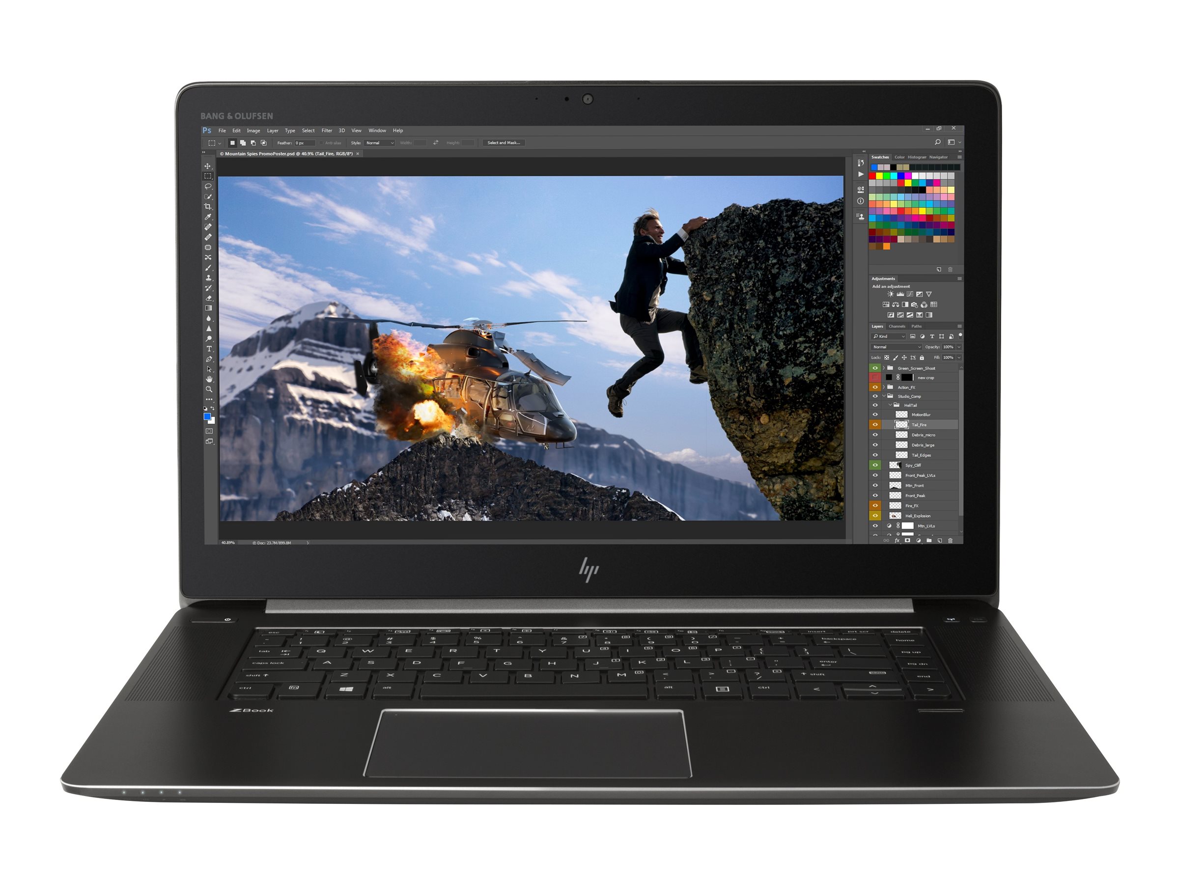 لپ‌تاپ استوک HP ZBook Studio G4 | Core i7-7820HQ، رم ۱۶ گیگ، حافظه ۵۱۲ SSD – مناسب کارهای گرافیکی 
