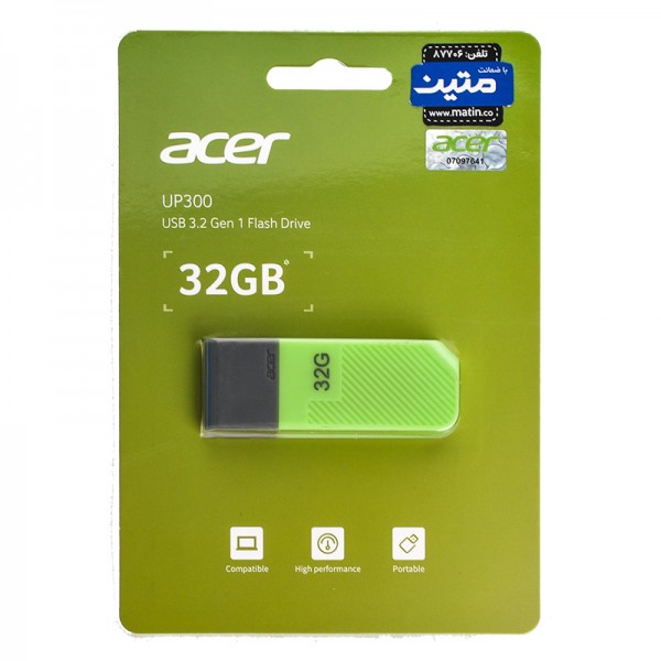فلش مموری ایسر مدل UP300 ظرفیت 32 گیگابایت با رابط USB3.2 Gen1