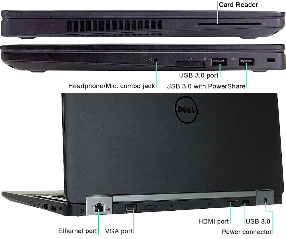 تصویر لپ تاپ استوک Dell مدل Latitude 5570