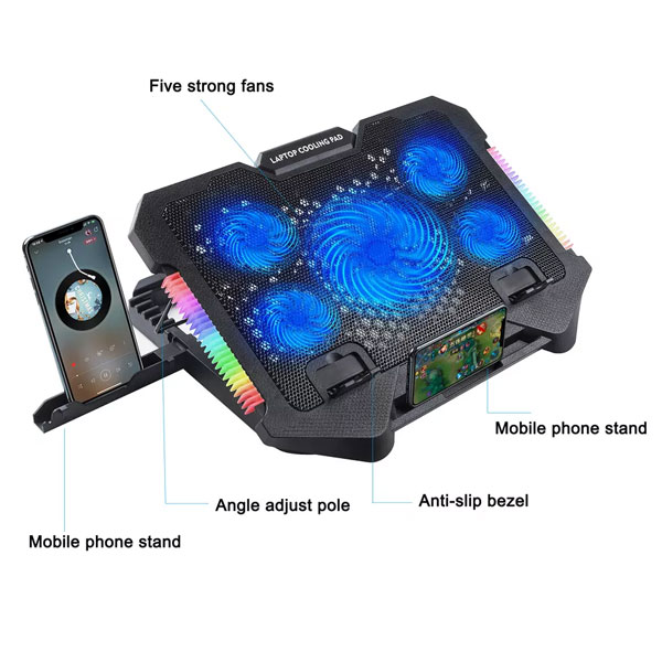 تصویر کول پد لپ تاپ گیمینگ COOLER Pad مدل S500